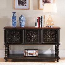 Black Xuanguan Terrace Door Hall Entrance View Terrace American Red Wood Color Four Hopper Xuan Guan Table Retro White Three Bucket Containing Table