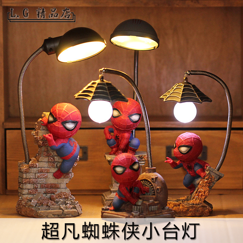 Spider-Man Night Light Birthday Gift Marvel Movie Merchandise Figurine Doll Decoration Anime Desk Ornament
