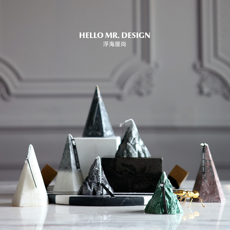 Nordic in the windy volcanic lava fragrance candle bedroom living room wedding birthday gift marble cup mat