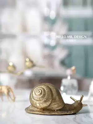 European-style modern snail animal small ornaments Study coffee table decoration Resin furnishings Student gifts soft decorations