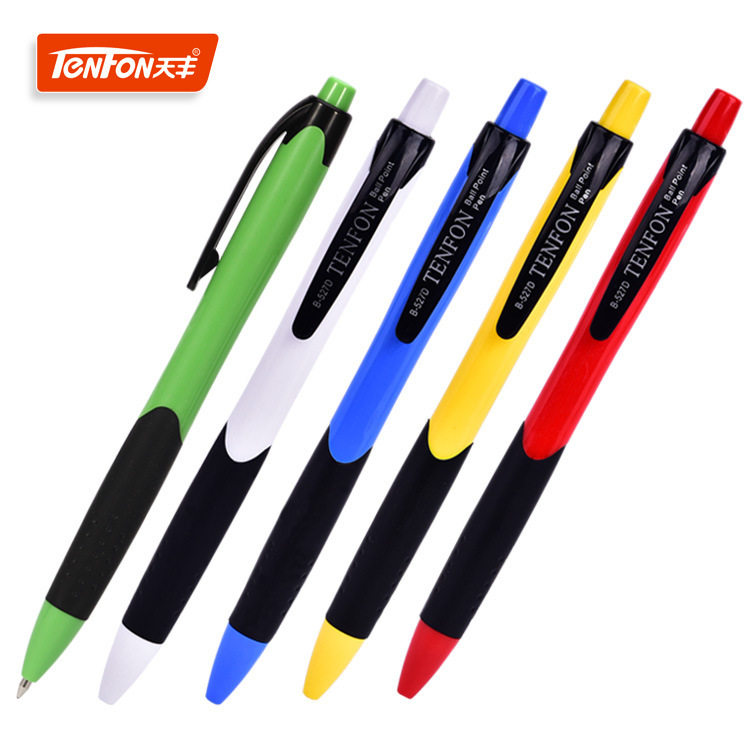 Tianfeng 527D Ballpoint Pen press ball-point pen 0 7mm Warhead Smooth Writing 48 Cylinders Wholesale