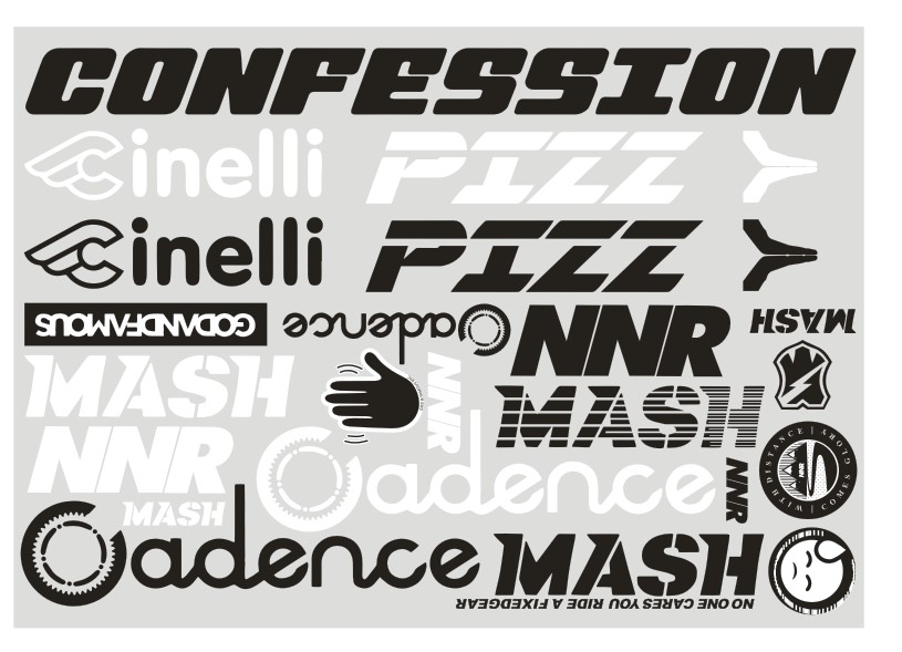 GODANDFAMOUS dead flying frame sticker NNR MASH CINELLI transfer post