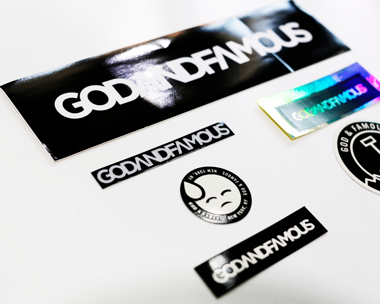 GODANDFAMOUS GAF STICKERS SET