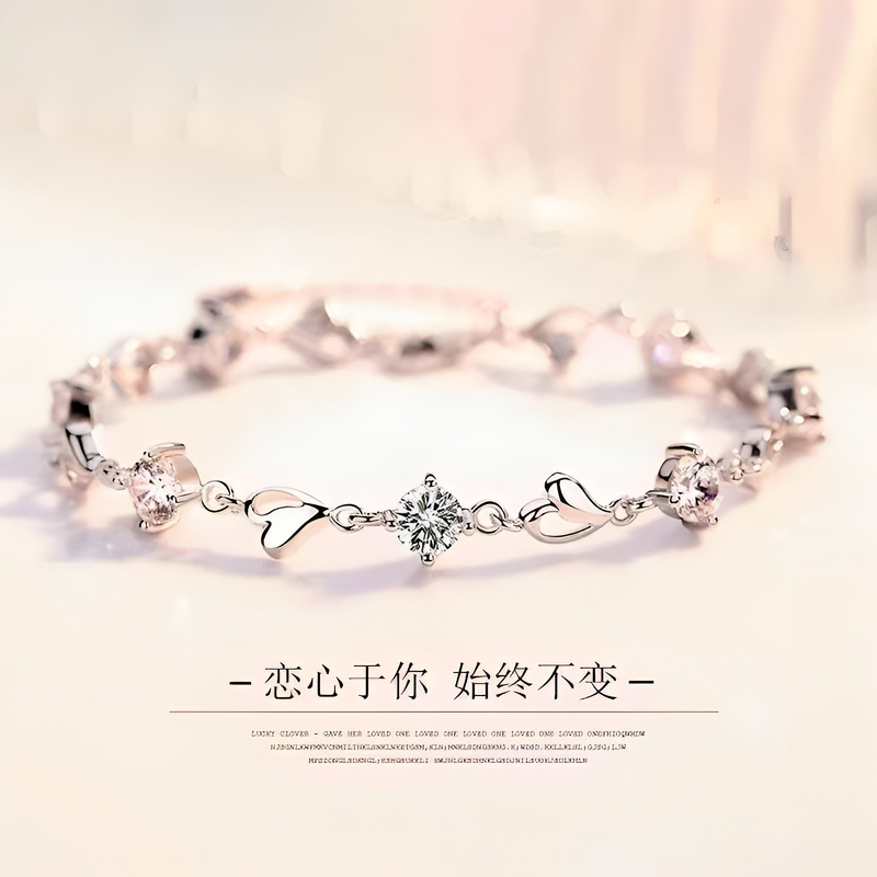 Platinum Bracelet for Women Pt950 White Gold Luxury Style Moissanite Gift for Girlfriend on Chinese Valentine's Day Platinum Bracelet for Women Pt950 White Gold Luxury Style Moissanite Gift for Girlfriend on Chinese Valentine's Day