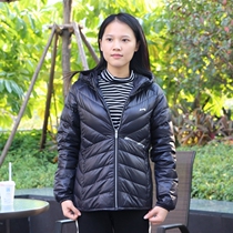 Noble bird womens down jacket 2017 winter new light hooded wild slim down jacket 2075298