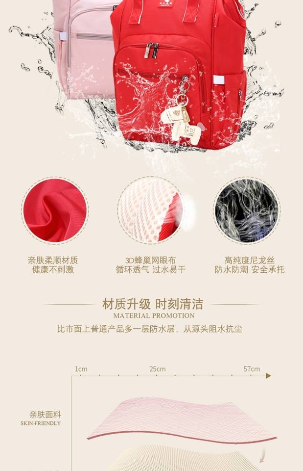 Thời trang công suất lớn Mummy túi xách nữ túi đeo vai du lịch ba lô bà mẹ và trẻ em được sản xuất không thấm nước túi mẹ nylon - Túi / túi Baby bán túi mẹ và bé