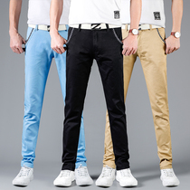 Youth casual pants mens 2020 new spring and summer Korean version straight business wear mens pants slim small pants trend