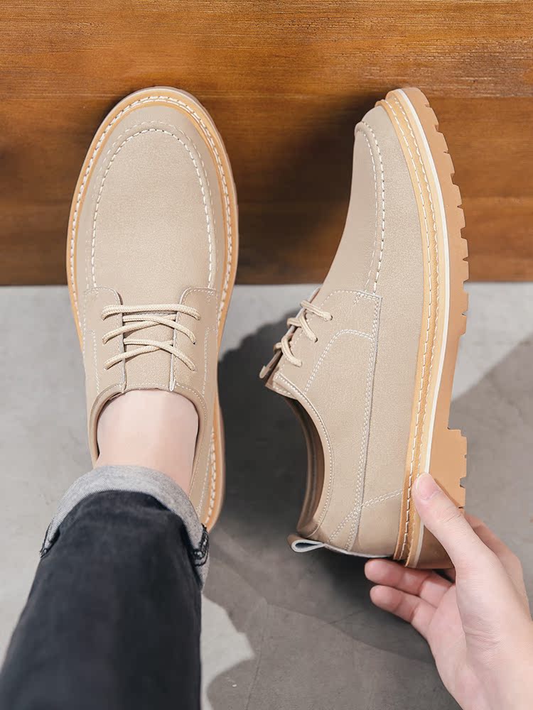 Casual Leather Shoes for Men, Summer Men's Shoes, Business Niche Sneakers, British and Korean Style Trendy Versatile Work Shoes, Men's Trendy Shoes