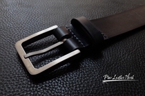 Handmade British Tibetan blue JE wax horse rein belt Pure titanium ultra-light hypoallergenic belt buckle 34mm wide