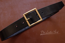 Pure handmade British rub wax horse reins belt JE dyed horse rein belt Japan Beckham Japanese buckle