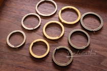 Japan imported double-layer flat key ring key ring key chain accessories (Gold Silver Bronze)