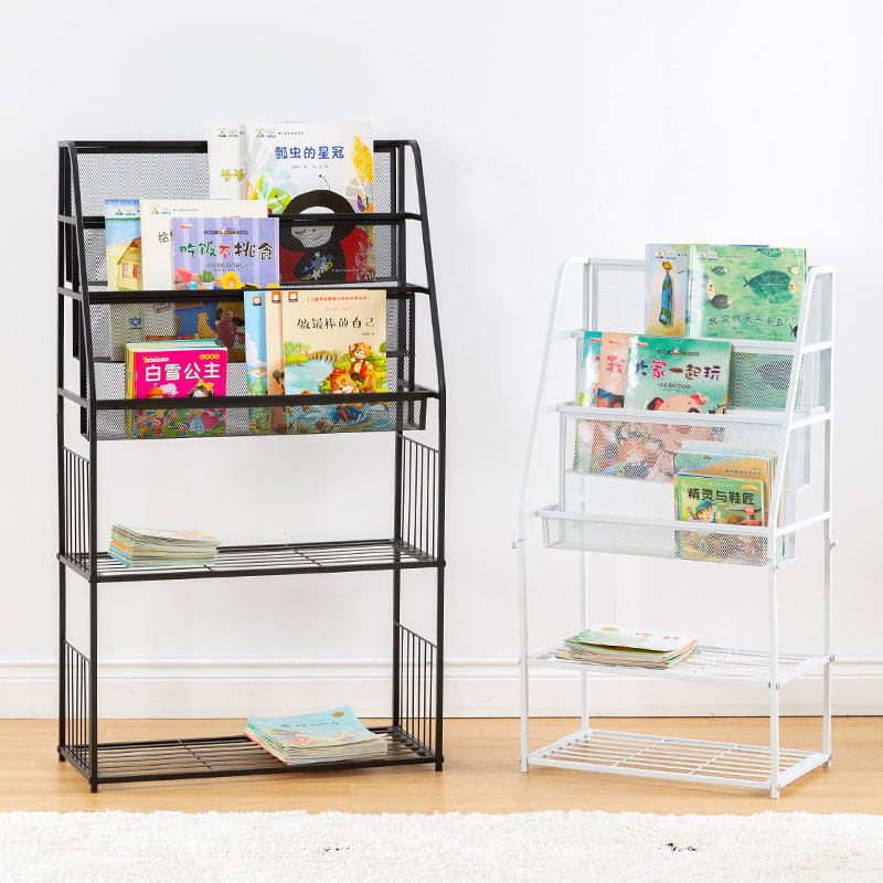 Children's bookshelves Toys storage floor shelves Home Living room floor small shelves Baby plotter Iron Art Kindergarten