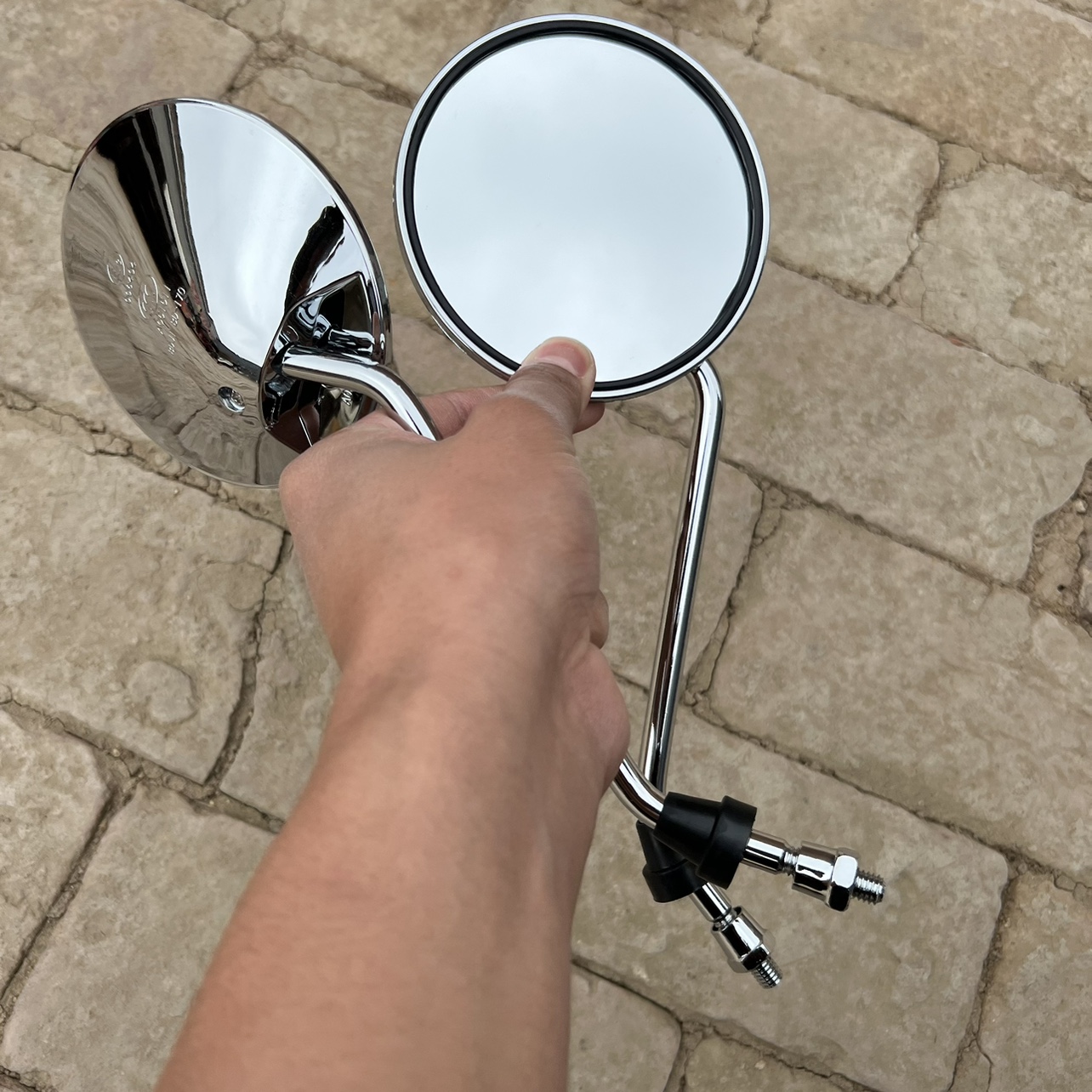 Electroplating rear-view mirror Yiddish rearview mirror electric car Morden retro Strawberry Bear Motorcycle Aima Little Bear Calf-Taobao