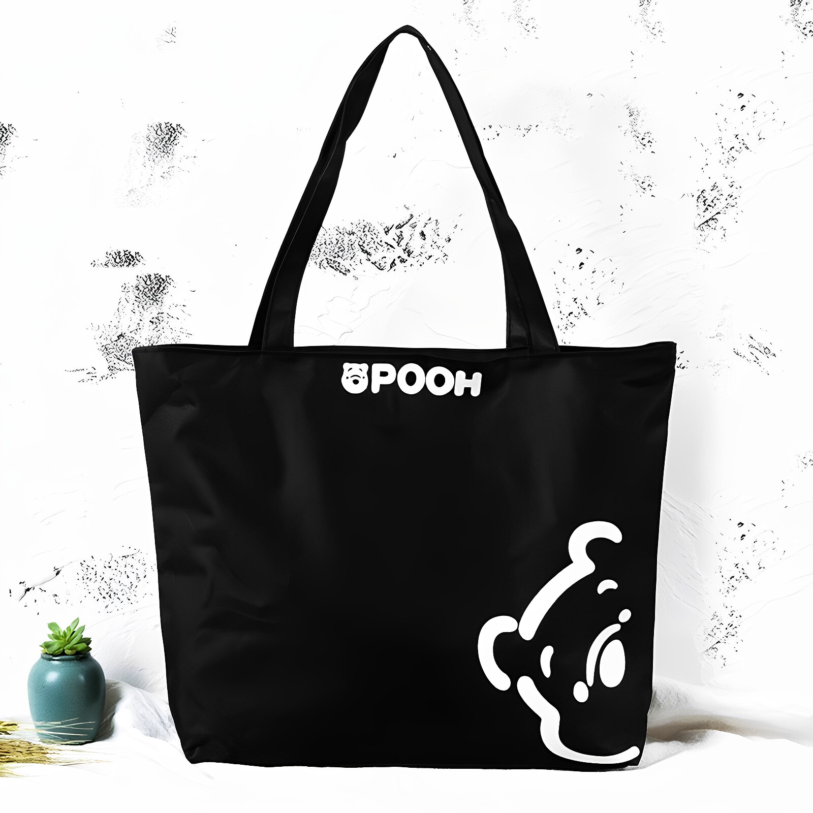 2025 новая холщовая сумка женская рабочая сумка-тоут черная модная простая холщовая сумка для студентов, сумка для поездок на работу