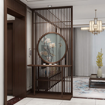Chinese style porch screen partition solid wood porch table top floor wooden partition wall new Chinese screen partition