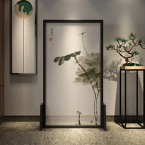 New Chinese screen partition living room entrance solid wood seat screen Zen screen bedroom shielding household small household partition