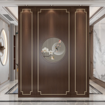 New Chinese light luxury partition modern Chinese style simple solid wood screen partition living room dining room partition background wall partition
