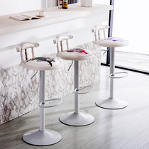 Bar chair modern simple high foot chair bar high stool mobile phone shop stool backrest bar stool home lift bar chair