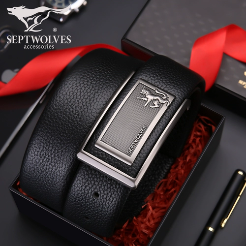 Septwolves, мужской ремень, кожаные штаны для отдыха, из натуральной кожи, коллекция 2021