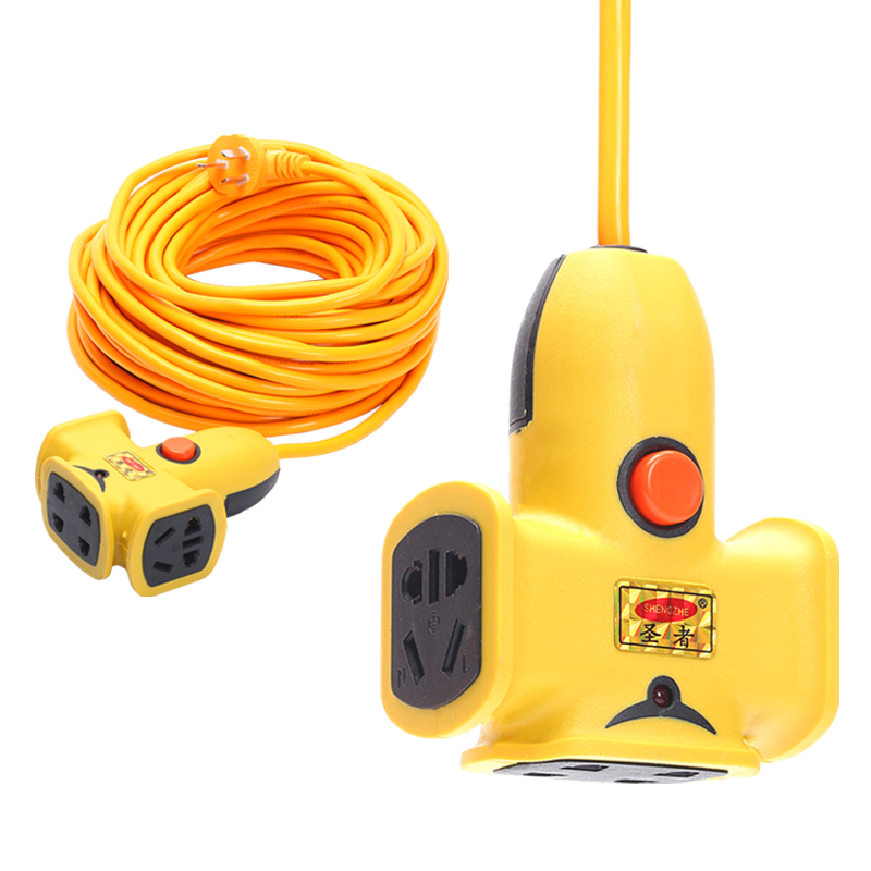 Lengthened power extension cord with switch electric car charging socket plug-in wiring board 10 15 20-wire platoon plug