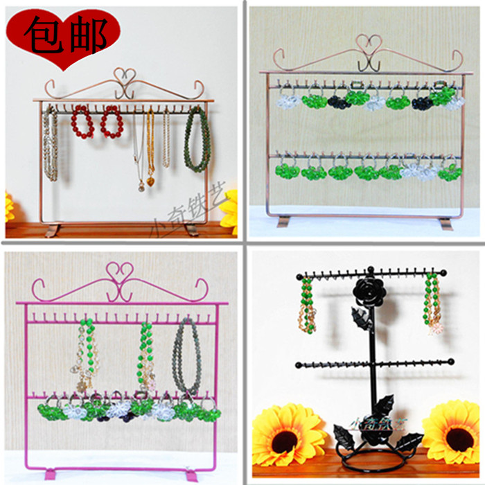 Desktop trinket hanger display stand hand jewelry necklace shelf car pendant red rope necklace display stand