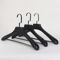 Clothing Shop Black Solid Wood Non-slip Hanger Hotel Exclusive for men and women wide shoulder Shoulder Wedding Dresses Suit Clothes Brace Custom LOGO