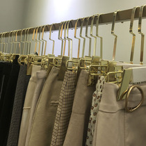 Free Lettering Golden Pinch Pant Trousers Rack Clothing Shop Solid Wood Long Round Hook White Men And Women Assorted Universal Pants Hang