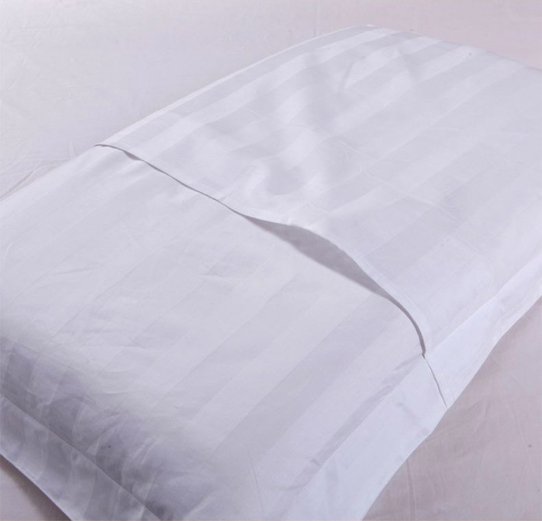 Khách sạn áo gối bán buôn trắng sọc gối khách sạn bệnh viện trọ satin dải bông cotton