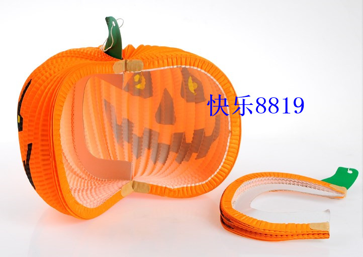 Halloween cos bí ngô đèn ma cung cấp có thể được treo đèn lồng giấy bí ngô lồng với pin gấp đặc biệt - Sản phẩm Đảng / Magic / Hiệu suất 	đồ hóa trang halloween cho trẻ em