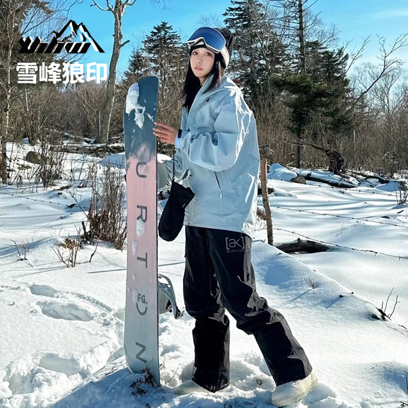【Manye】Snow Peak Wolf Print Hardshell Jacket for Women Outdoor 3L Fully Seam-Sealed Rainstorm-Grade Waterproof Hiking and Mountaineering Jacket 【Manye】Snow Peak Wolf Print Hardshell Jacket for Women Outdoor 3L Fully Seam-Sealed Rainstorm-Grade Waterproof Hiking and Mountaineering Jacket