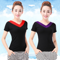 Square dance costumes women Seasons 2022 new short sleeves Modell blouse dancing sportswear to dance suit