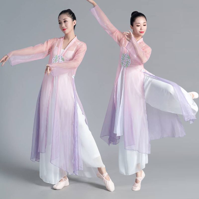 Classical Dance Suit Woman Floating Comfort in the Rhythmic Clothing Middle Country Wind Storyline with the same Modern Dance Out of the National Practice Costume