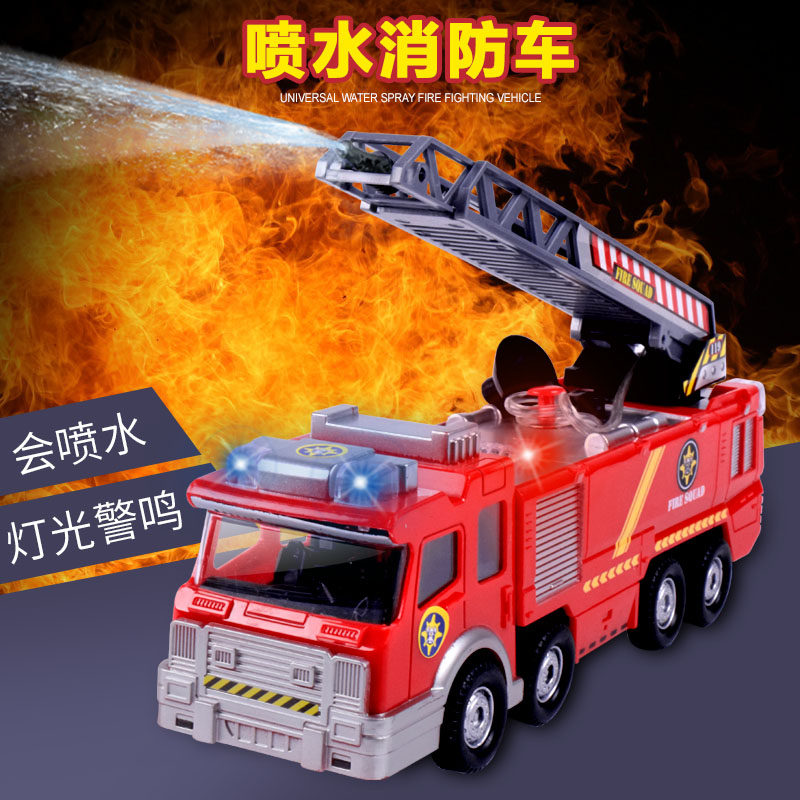 Firefighters Sam Toys Jupiter Fire Engines Electric Universal Music Rescue Train Water Spray Toys