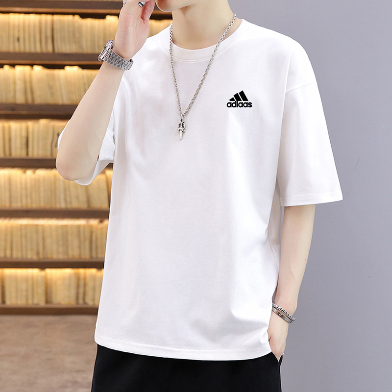 Ole Heavyweight Pure Cotton Short-Sleeved T-Shirt for Men 2026 New Summer Round Neck Half-Sleeved Loose Sports Large Size Youth