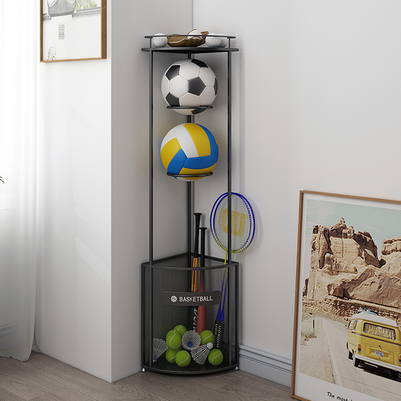 Basketball Storage Rack, Household Floor-Standing Storage Rack, Triangular Rack for Living Room Toys, Ball Sports Equipment Storage Rack