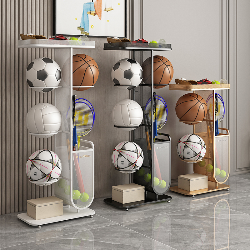 Basketball Rack for Home Use, Basketball Storage Rack, Table Tennis Rack, Sports Equipment Storage Rack, Racket Display Rack