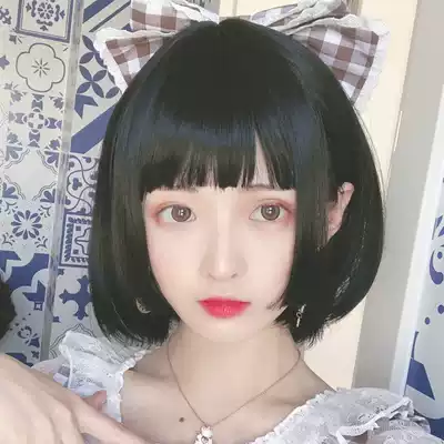Japanese lolita men's and women's universal wig short hair pseudo-mother soft sister cos fake hair Ji hair princess cut full headgear