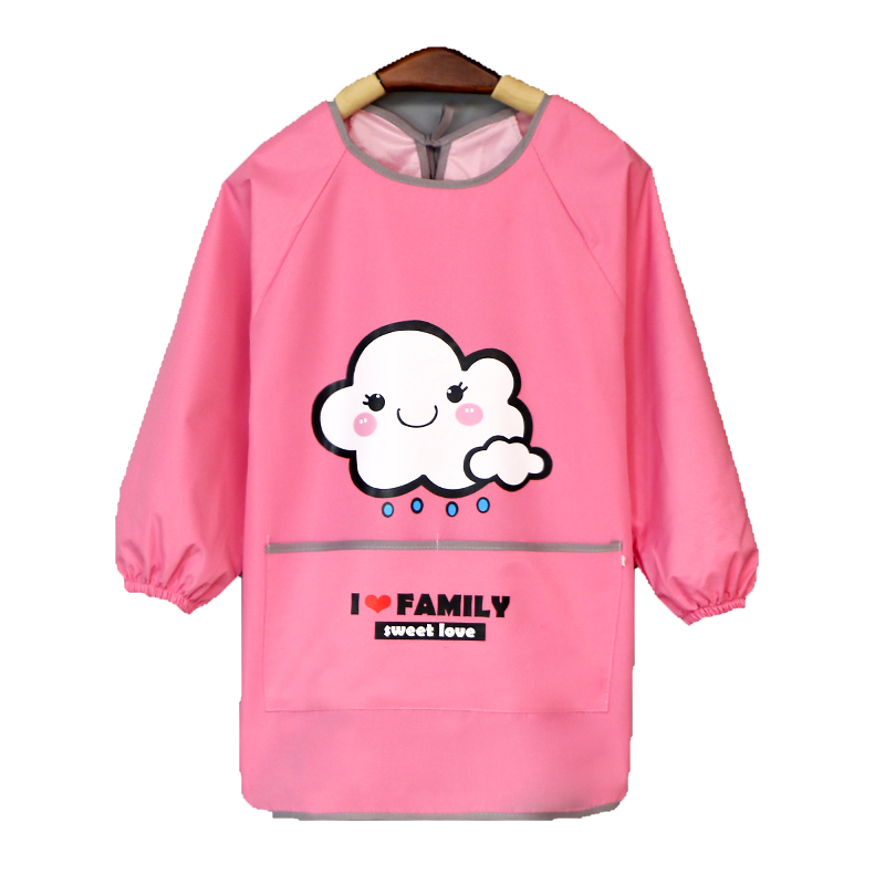 Wear the dining pocket kindergarten painting art blouse inside out