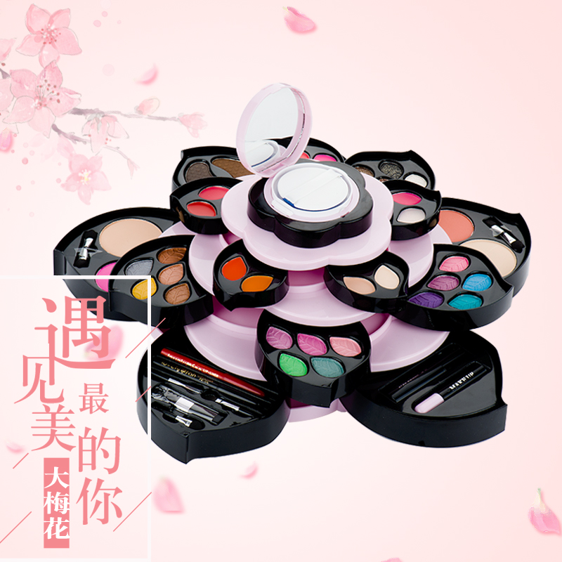 旋转大梅花彩妆盒眼影盘全套学生初学者化妆套装组合正品自然妆裸