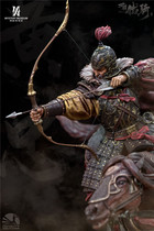 (SOLD) opening day studio knife frontal iron riding 1 6 huangzhong Scene statue