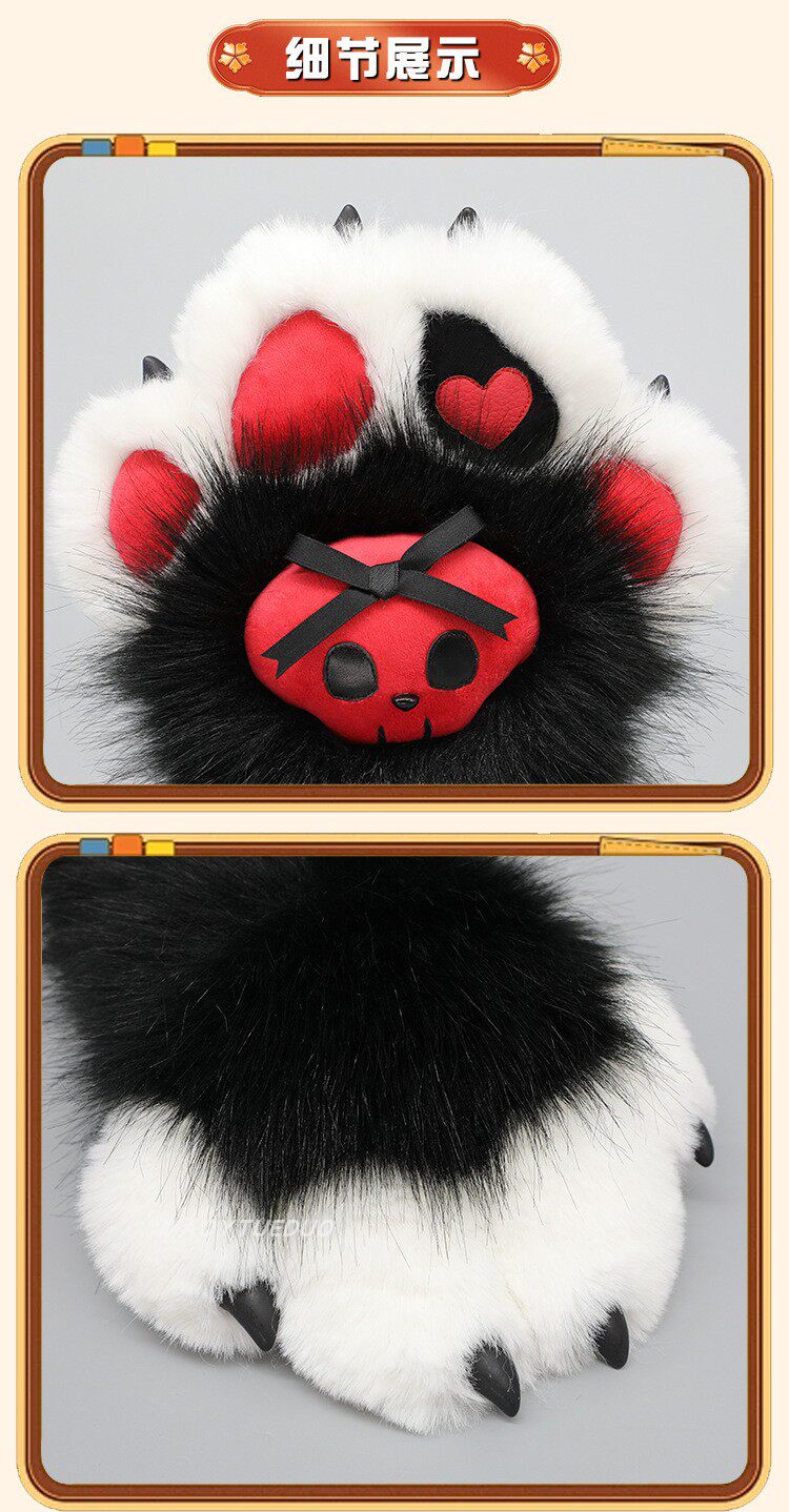 furry福瑞/兽装 毛绒furry兽装爪子fursuit创意甜酷cos漫展道具犬科兽爪手套配件