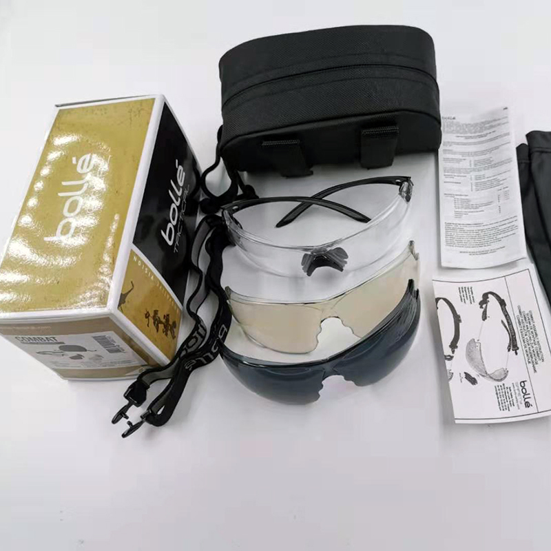 French BOLLE combat double-sided anti-fog anti-shotgun polarized riding goggles tactical equipment CS shooting goggles
