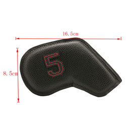 Golf iron set, club cap cover, double-sided digital PU protective cover, waterproof oil edge craftsmanship, 2 colors optional, free shipping