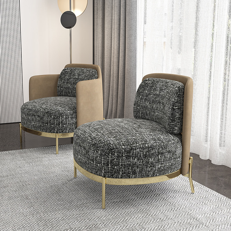 Reception to discuss casual sofa chair kGbird designer small household chair slot chair light luxury furniture fabric