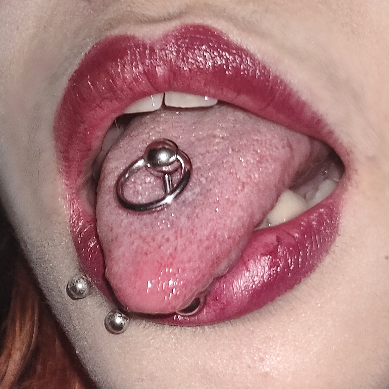 Satan's Child Titanium Steel Tongue Nail and American Tongues Ring Tongue Nails Anti-Allergy