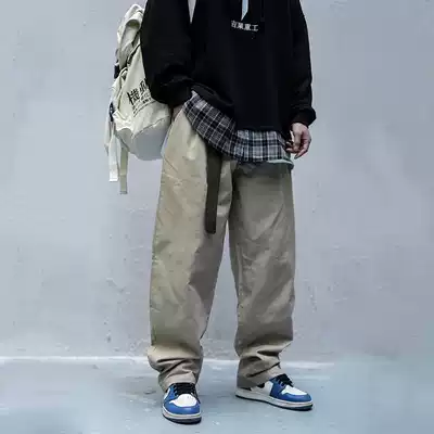 (clearance)Jiye Heavy industry trend all-match casual pants men's and women's loose hip-hop street high street fashion overalls