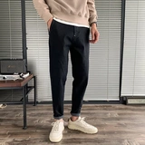 Демисезонные трендовые черные джинсы для отдыха, брендовые штаны, коллекция 2023, оверсайз, свободный прямой крой