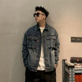 Демисезонная ретро джинсовая универсальная куртка для отдыха, свободный крой, в американском стиле, в корейском стиле
