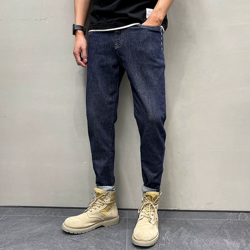 Весенние джинсы, трендовые повседневные брюки, штаны, приталенный комбинезон, коллекция 2021, в американском стиле, с вышивкой, оверсайз