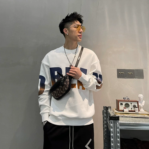 Демисезонная трендовая толстовка, универсальная куртка, круглый воротник, в корейском стиле, оверсайз